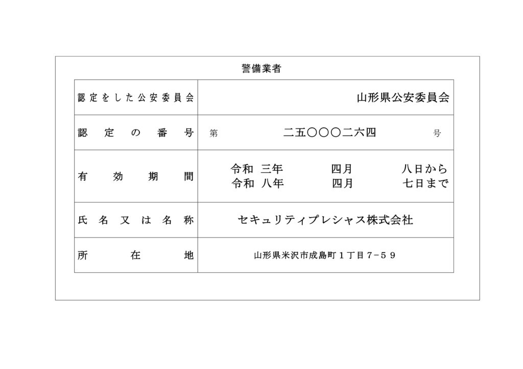 プレシャス標識（認定証）